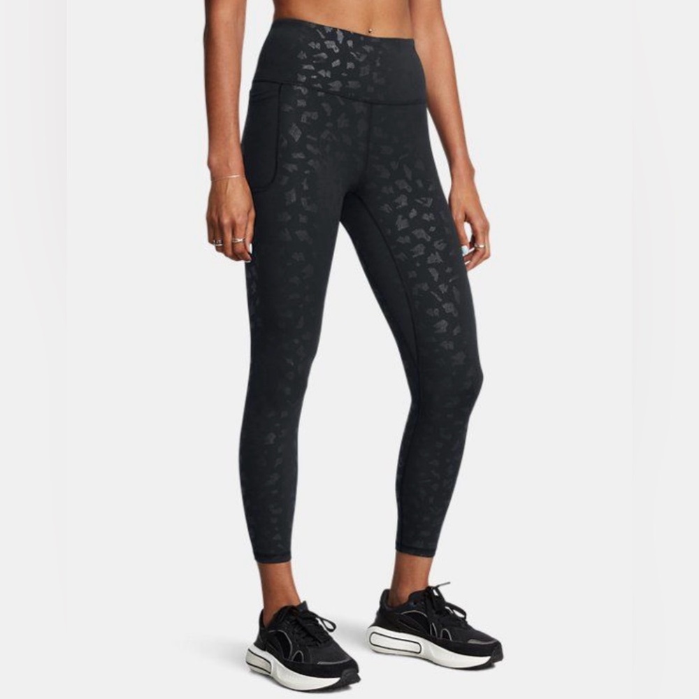 Under Armour - Womens Motion Gloss Print Ankle Leggings, Black Size XL, NWT